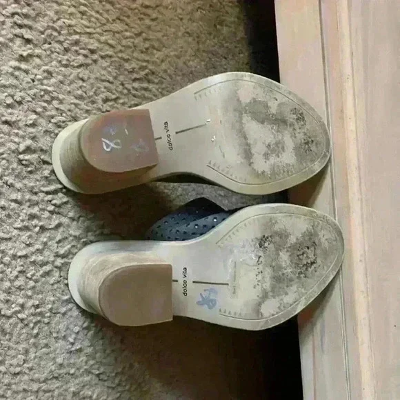 Dolce Vita open toe grey suede mules - Picture 3 of 4